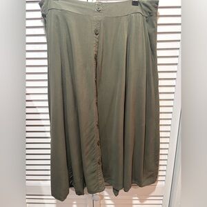Torrid Olive A-Line Button Skirt
